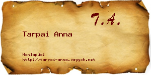 Tarpai Anna névjegykártya
