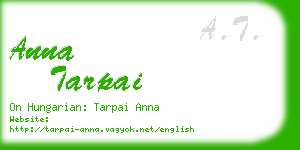 anna tarpai business card